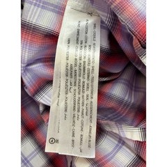 Ariat Pro Series Mens Medium Red Purple Plaid Shirt (BB30)