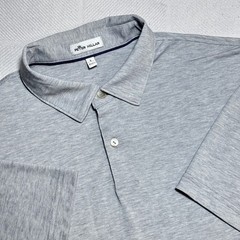 Peter Millar Crown Sport Polo Shirt Mens Large DriRelease Natural Touch Heather