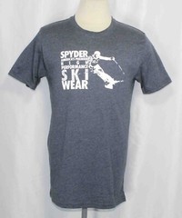 NEW Spyder Performance Ski Wear Gray Cotton Polyester T-Shirt Mens Size Large