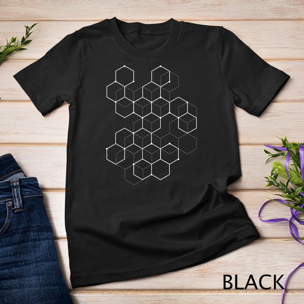 Hexagon Pattern Mathematics Science Graphic Design Light T-Shirt Unisex T-shirt