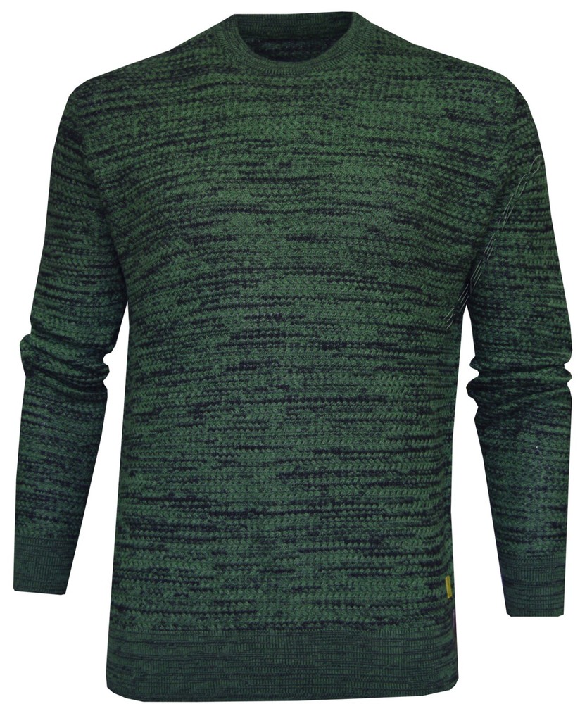 Knitted Jumper Top Thin Crew Neck Pullover Sweater Heathered Knit Style ExStore