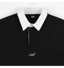 KITH Men’s Embroidered Patchwork Polo – Business Casual – Size M-Black