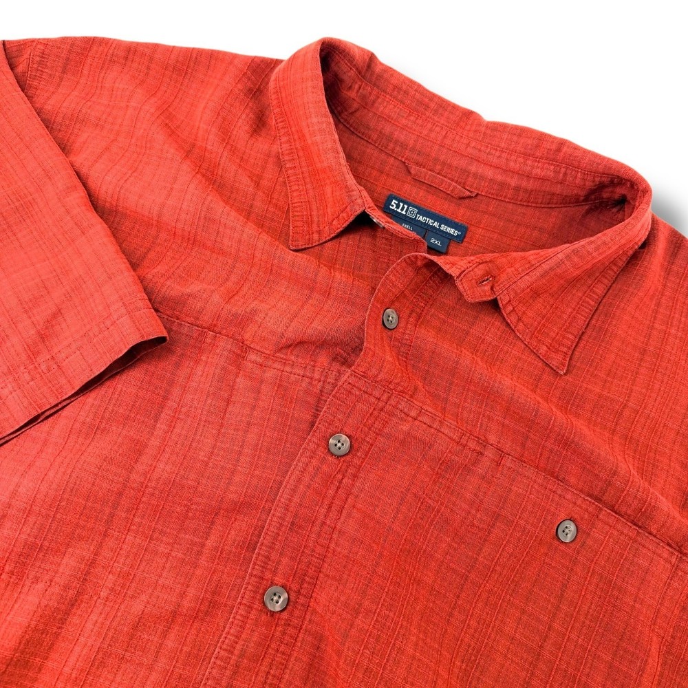 5.11 Tactical Taclite Pro S/S Button-Up Shirt Men’s 2XL Rust Orange Ripstop
