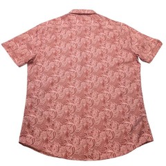 NWT Consequence Paisley Button Down Shirt Mens XL Faded Rose Pink Short Sleeve