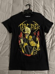 Small Terrifier Art the Clown Tara Heyes T-shirt Unisex Spencer’s Sold Out style