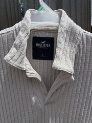 Hollister Ribbed Polo Shirt Men’s Large