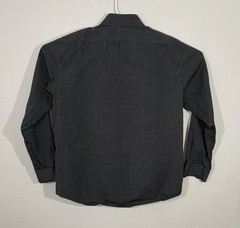 Express Design Studio Button Up Black Striped Dress Shirt Size L Classic Fit