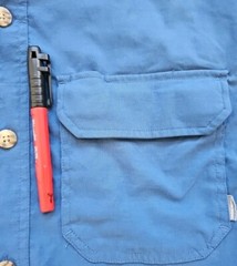 Duluth Trading Flex Work Shirt Men Large Blue Button Up Vented Fishing Hiking