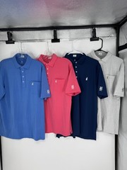 Lot Of 4 Johnnie O Hangin Out Polo Shirt Mens Large Short Sleeve Golf Pocket