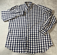 Peter Millar Men’s Medium Plaid Button Front Shirt Blue Green Purple Cotton