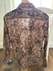 Consequence Paisley Long Sleeve Button Up Shirt Men’s Small Cotton Blend