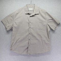 Claiborne Shirt Mens 2XL XXL Slim Fit Stretch Pocket Button Plaid Short Sleeve