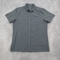 Vuori Mens Large Bridge Short Sleeve Button Down Shirt Gray V184