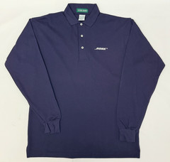 Vintage NWOT Bose Men Long-Sleeve Polo Shirt 100% Combed Cotton Made In USA SZ L