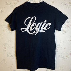 Logic Black Script Logo Tee Size Small Rap Hip-Hop Unisex T-Shirt Men Women Teen
