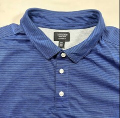 Nordstrom Classics Men’s Size XXL Solid Blue Pima Cotton Short Sleeve Polo Shirt