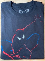 Universal Studios Marvel Spider-Man Outline T-Shirt Men’s Medium Black Tee NWT