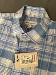 Peter Millar Sport Shirt Crown Vintage Cotton SS Small Blue CBLU NWT MSRP $145