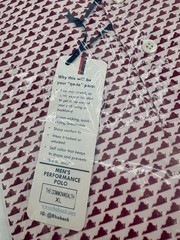 Rhoback The Commonwealth The Lover Polo XL Maroon White NWT Sealed Performance