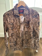 Consequence Paisley Long Sleeve Button Up Shirt Men’s Small Cotton Blend