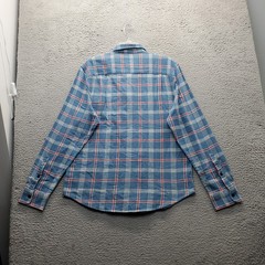 Lucky Brand Flannel Shirt Men Medium Multi Plaid Classic Fit Detail Chest Pocket