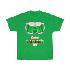 St Patrick’s Day Pints Shamrock Beer Unisex Heavy Cotton Tee