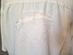 Hook & Tackle Cream Fishing Shirt Men’s XL Embroidered Short Sleeve Button Down