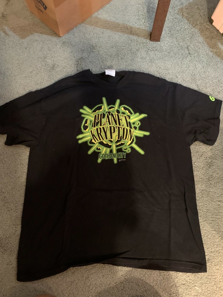 HTF Graphitti Designs Planet Krypton Superman Vintage DC Licensed T Shirt tee XL