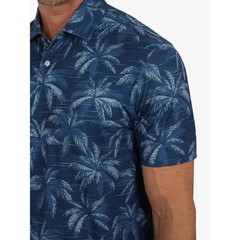 Chaps Men’s Everyday Performance Printed Polo Shirt Marina Blue Medium