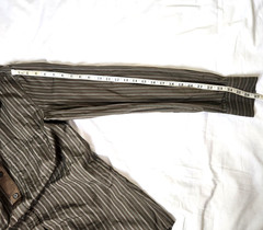 Dolce & Gabbana D&G Mens Shirt Long Sleeve Striped Button Down Brown Size 54