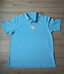 Peter Millar Featherweight Performance Polo XL Seaport Blue NWT