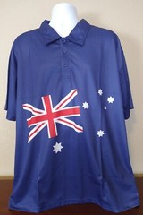 Biz Collection United Kingdom Flag Unisex Blue Polo Short Sleeve Shirt 2XL