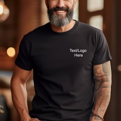 Personalised Custom Printed Crew Neck T-Shirt Work Wear Uniform Event Text Logo