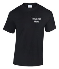Personalised Custom Printed Crew Neck T-Shirt Work Wear Uniform Event Text Logo