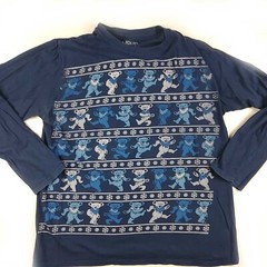 2018 Liquid Blue Grateful Dead Dancing Bears Snowflakes Long Sleeve Size Large