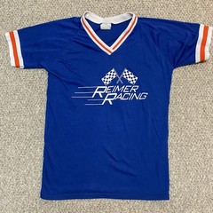 Vintage Reimer Racing Shirt Jersey Cuffed Raglan Mens 38-40 (Fits S/M) USA Made