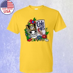 Colt 45 Donkey Jeff Spicoli Men’s Yellow T-shirt Size S-5XL