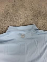 Vineyard Vines Golf Shirt Polo Solid Sankaty Large Jake Blue Polyester MSRP $98