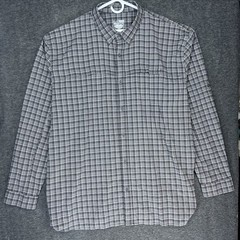 HUK Performance Fishing Shirt Mens 3XL Gray Plaid Cascade Box breathable