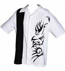 New Mens Vintage White Tribal Dress Shirt Designs By Attila Medium