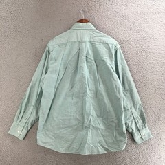 Tommy Hilfiger Regular Fit Button-Down Shirt Men L 34-35 Sage Green Long Sleeve