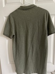 Men’s American Eagle Core Flex Classic Fit Olive Knit Polo Shirt Med Tall MT