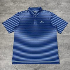 CABO DEL SOL x Straight Down Performance Polo Shirt Men XL Blue Preppy Golf NWOT