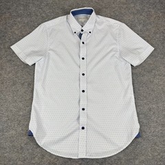 CON.STRUCT 4 Way Stretch Button Down Shirt Geometric Slim Fit Mens Small S