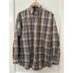 Daniel Cremieux Plaid Long Sleeve Button Down Shirt Brown Blue Yellow – Men’s M