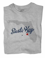Siesta Key Florida FL Fla T-Shirt MAP