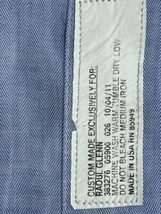 Tom James Executive Collection Solid Oxford Blue Mens XL