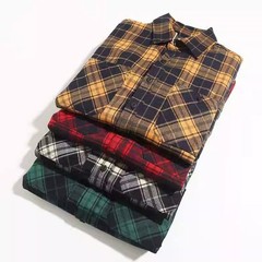 Casual Wear Casual Plaid Shirts Men’s Long Sleeve Shirt Green Variation
