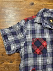 KLEEP Premium Mixed Block Flannel Button Up Shirt Men’s Size L Notorious Biggie
