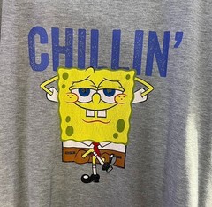 Nickelodeon SpongeBob SquarePants Chillin T-Shirt XXL Used Gray